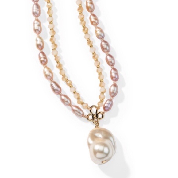 Park Lane Jewelry - NEW Park Lane Luna Genuine Freshwater Pearls & Glass Pearls Pink Necklace